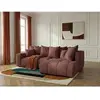 Canapé d'angle L convertible coffre ROXELANE tissu chiné rouge  angle ...