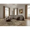 Canapé angle L convertible coffre DENISE tissu texturé taupe  angle ga...