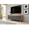 Meuble TV VIVALDI - TUE - 140 cm - Chêne Kraft Or / Béton Graphite
