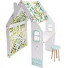 Habitat et Jardin Maisonnette pour enfant en bois 'Bianelli' avec bureau - 114 x 93 x 120 cm - Blanc / Menthe