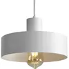 Suspension en métal blanc cylindrique 25 cm Fay - Custom Form