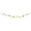 Guirlande en papier en or Oh Baby - 2,5 mètres