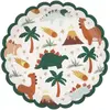 Party Deco 6 ASSIETTES CARTON DINOSAURE FESTON VERT 18CM