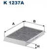 Filtre d'habitacle (filtre à pollen) FILTRON K1237A