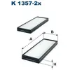 Filtron Filtre d'habitacle pour HYUNDAI: i20 (Ref: K 1357-2x)