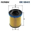 Filtre À L'Huile Oe 684/2 Filtron Opel; Vauxhall Filtron Oe684/2