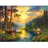 Coucher de Soleil sur la Rivière de la Forêt 3000 Pièces  Castorland