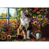 Castorland Puzzle 1000 pièces : Chat en fleurs
