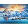 Puzzle 1000 pièces : Lever de soleil sur Sakrisoy, Lofoten, Norvège