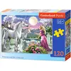 Castorland Princesse Les pièces du puzzle 120 et son licornes