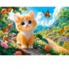 Puzzle 500 pièces : La promenade du chaton