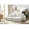 BOBOCHIC Canapé d'angle réversible convertible coffre ENVY tissu boucl...