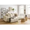 Canapé d'angle fixe MONT-BLANC velours Beige  Angle gauche BOBOCHIC TU