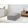 Pouf pour canapé modulable MEGEVE tissu bouclette gris clair   BOBOCHIC