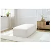 Pouf BOBOCHIC - Pouf pour canapé modulable MEGEVE tissu bouclette Blanc