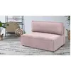 Bobochic chauffeuse 2 places sans accoudoir pour canapé modulable nihad tissu velours côtelé violet