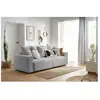 BOBOCHIC Canapé droit convertible coffre ENVY tissu bouclette doux gri...