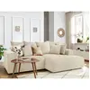 Canapé d'angle fixe ENJOY Velours côtelé Beige  Angle droit BOBOCHIC TU