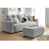 BOBOCHIC Canapé droit convertible coffre ENVY tissu bouclette doux ave...
