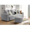 BOBOCHIC Canapé droit convertible coffre ENVY tissu bouclette doux ave...
