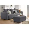 Pouf ENVY tissu bouclette doux gris foncé   BOBOCHIC