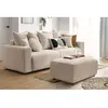 BOBOCHIC Canapé droit convertible coffre ENVY tissu bouclette doux ave...