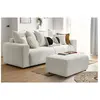 Accueil Séjour Pouf Bobochic Pouf envy tissu bouclette doux Blanc