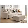 Accueil Séjour Pouf BOBOCHIC - Pouf ENVY tissu bouclette doux Beige