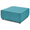 Pouf pour canapé modulable NIHAD tissu velours côtelé bleu clair   BOBOCHIC
