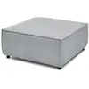 Pouf pour canapé modulable NIHAD tissu velours côtelé gris clair   BOBOCHIC