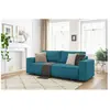 Bobochic - Canapé droit fixe 3 places nihad velours côtelé Bleu foncé