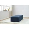 Pouf pour canapé modulable MEGEVE tissu texturé bleu foncé   BOBOCHIC