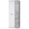Armoire à chaussures MISCA - Style contemporain effet béton et blanc m...