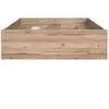FORTE Lit adulte scandinave 3 tiroirs décor chêne et blanc mat - l 140 x L 190 cm VANKKA