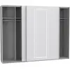 Armoire 2 portes coulissantes CROWN coloris blanc