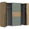 FORTE Armoire de chambre - NARAGO - Chêne Mauvella / Sauge - 2 portes ...