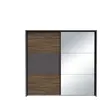 Armoire 2 portes coulissantes PEMBURY coloris chêne/anthracite