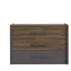 Commode 120 cm PEMBURY coloris chêne/anthracite