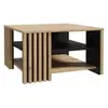 Table basse CARDIGAN - Décor chêne artisan et noir - L80 x P80 x H45 c...