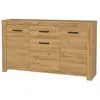 Buffet bas - Décor chêne vieilli - Classique - HAVANNA - L 161 cm