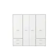 Armoire 4 portes 4 tiroirs MILA coloris chêne sonoma/ blanc mat