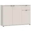 Commode - GANYMEDE - 3 portes - 1 tiroir - Sable - 1198 x 341 x 823 cm