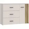 Commode - 3 Tiroirs - Cachemire - L120 X P41x H90 Cm - Waikato
