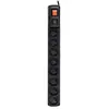 acar Multiprise avec interrupteur : 8 prises, cable de 1,5 m, noire