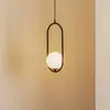 Jupiter Suspension Samba, verre opale/noire à 1 lampe