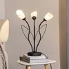 Jupiter Lampe à poser Gloriosa, noir, verre, à 3 lampes