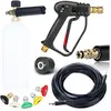 ROSFIX Raccord Kit Pistolet + Tuyau 10 M + Mousseur De   200 Bar, 5000 Psi