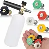ROSFIX Lot de 5 buses à raccord rapide pour nettoyeur haute pression (0°, 15°, 25°, 40°, 60°) + pistolet à mousse 1000 ml pour nettoyeur haute pression