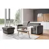 Miuform Canapé convertible, tissu anti-tâche, gris foncé
