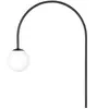 Domiluce Lampe sur pied Nova, verre/métal, noir/blanc, hauteur 155 cm